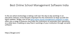 Best Online School Management Software India