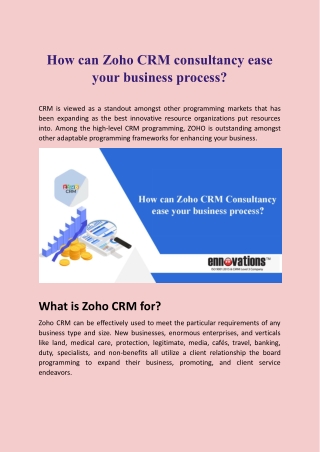How can Zoho CRM consultancy ease your business process?