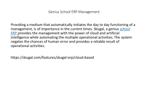 Genius School ERP Management