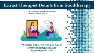 Extract Therapist Details from Goodtherapy