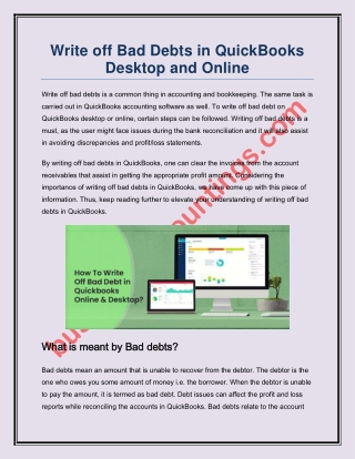 What are the Steps to Write Off Bad Debt in QuickBooks?