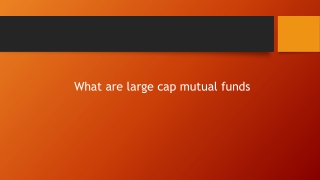 What are Large Cap Mutual Funds?