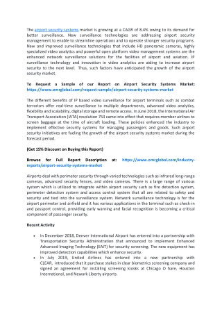 Airport Security Systems Market 2019 Impressive Industry Growth Report 2025