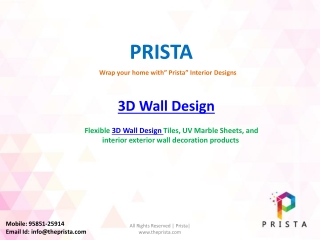 Prista 3D Wall Design Installation in Tamilnadu