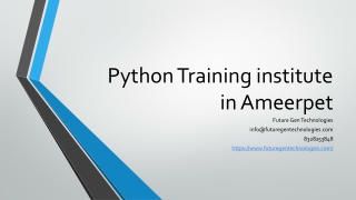 Python Training institute in Hyderabad | Python Training institute in Ameerpet