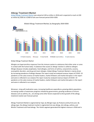 Global Allergy Treatment Market