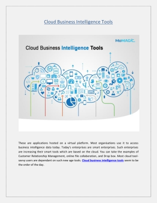 Cloud Business Intelligence Tools