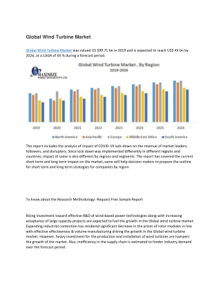 Global Wind Turbine Market