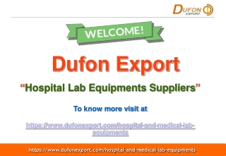 Hospital and Medical Lab Equipments Suppliers