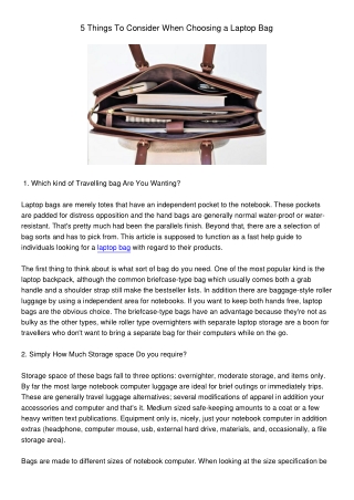 ThingsToConsiderWhenChoosingaLaptopBag