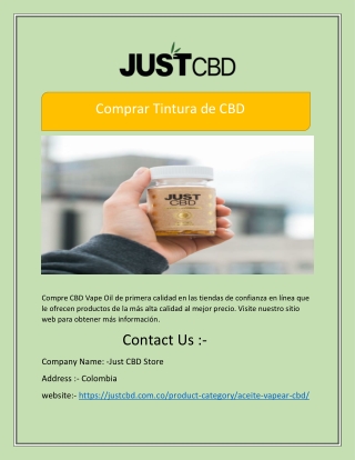 Comprar Tintura de CBD