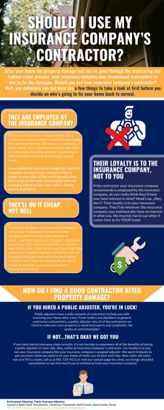 Should I use my insurance company’s contractor