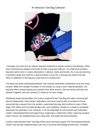 AnAttractiveToteBagCollection