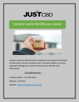 Comprar aceite de CBD para vapear