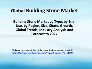 Building Stone Market by Type, by End-Use, by Region, Size, Share, Growth, Global Trends, Industry Analysis and Forecast