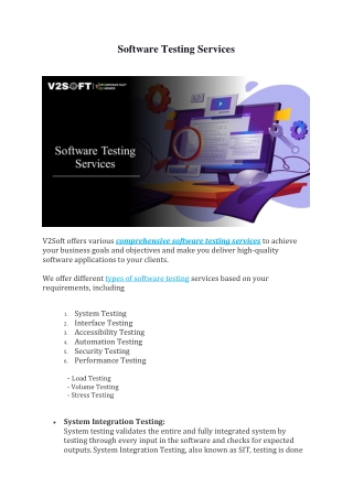 Software Testing Services | Best software testing consulting company in USA