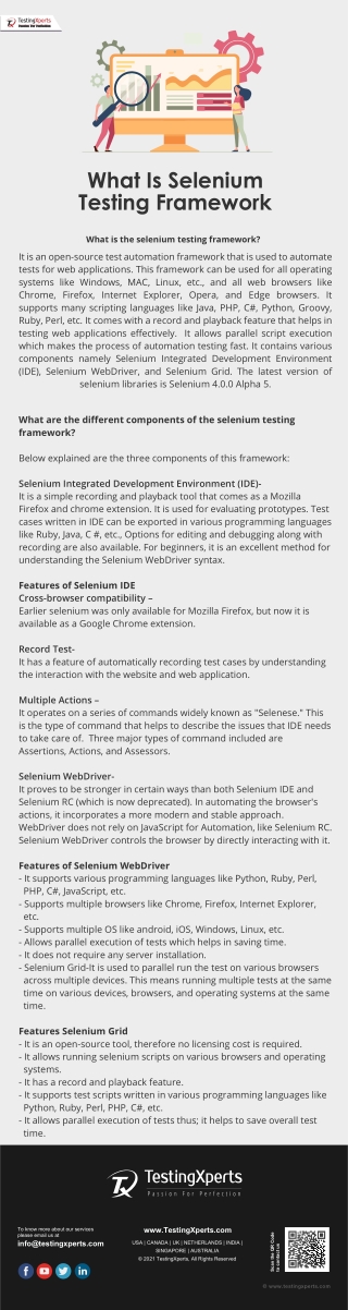 What Is Selenium Testing Framework