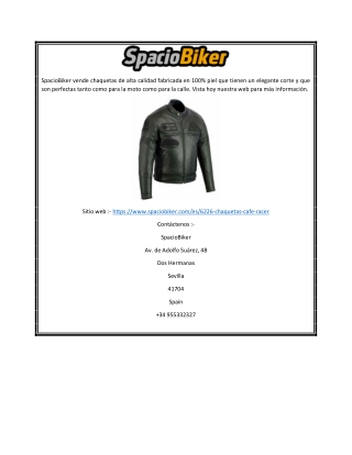 Comprar Chaqueta Cafe Racer