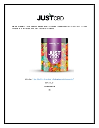 Hemp gummies | Justcbdstore.uk