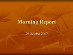 Morning Report