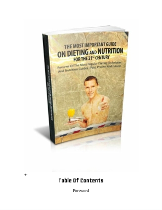 Dieting and Nutrition for the 21st Century