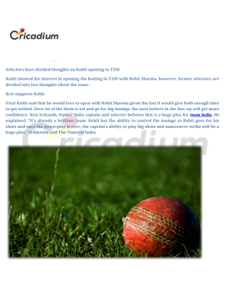 Cricket News- Get All Latest Cricket News at Cricadium