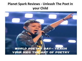 Planet Spark Reviews - Unleash The Poet in your Child
