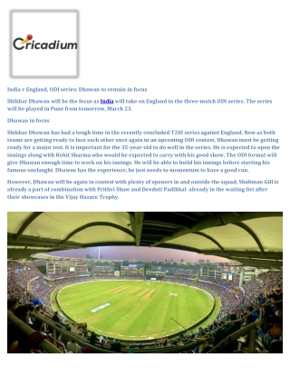 Cricket News- Get All Latest Cricket News at Cricadium