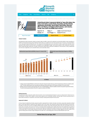 Bicycle Brake Components Market – Global Industry Analysis, Size, Share, Growth, Trends, and Forecast