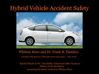 Hybrid Vehicle Accident Safety