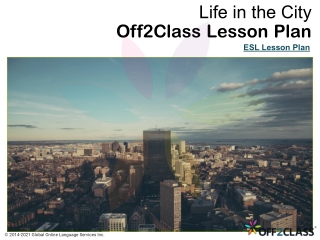 Speaking - Life in the City - Off2Class Lesson Plan