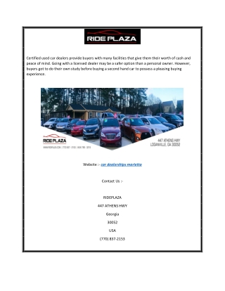 Cars Dealerships Marietta | Rideplaza.com