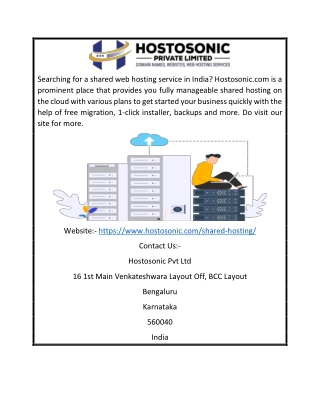 Cheap Shared Web Hosting Services in India | Hostosonic.com