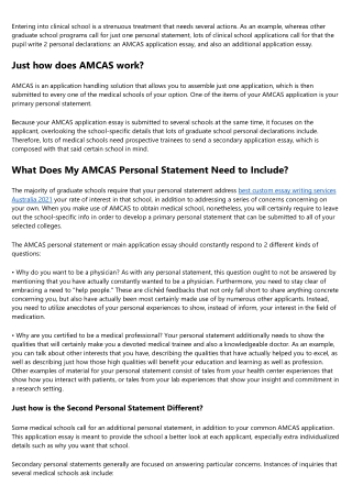 Exactly how To Create A Personal Statement For Medical School