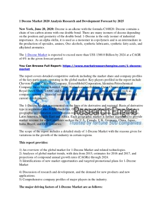 1 Decene Market