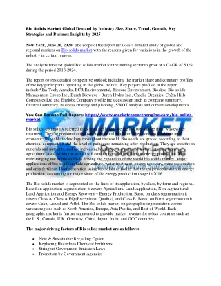 Bio Solids Market