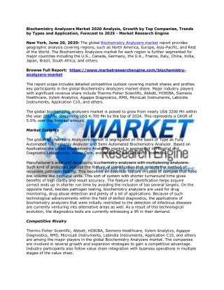Biochemistry Analyzers Market