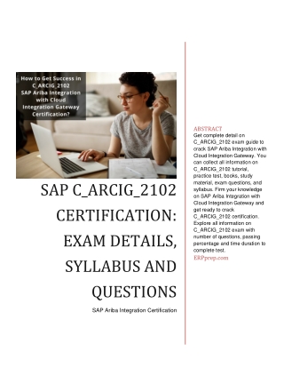SAP C_ARCIG_2102 Certification: Exam Details, Syllabus and Questions