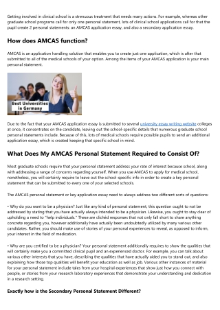 Just how To Create A Personal Statement For Medical School