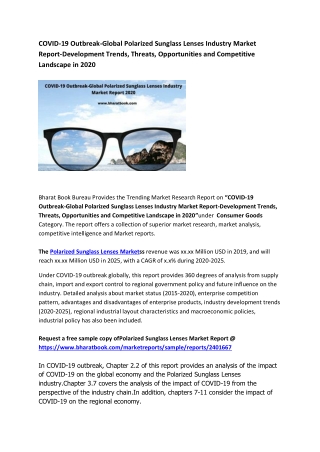 COVID-19 Outbreak-Global Polarized Sunglass Lenses Industry Market Report-Development Trends, Threats, Opportunities and