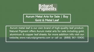 Aurum Metal Arts for Sale | Buy Gold & Metal Leaf Online - Natural Pigments