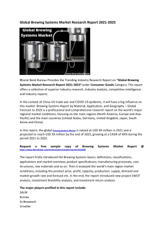 Global Brewing Systems Market Research Report 2021-2025