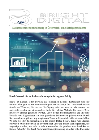 Suchmaschinenoptimierung in Österreich- eine Erfolgsgeschichte