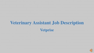 Veterinary Assistant Job Description