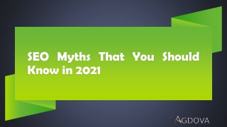 SEO Myths That You Should Know in 2021