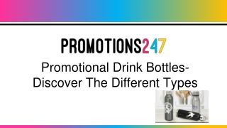 Promotional Drink Bottles- Discover The Different Types