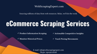 eCommerce Scraping Services