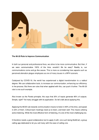 The 80-20 Rule to Improve Communication – MultiCall