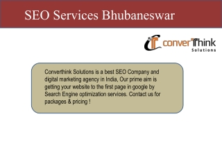 SEO Services Bhubaneswar