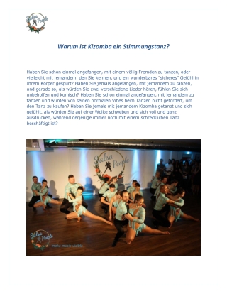 Warum ist Kizomba ein Stimmungstanz?